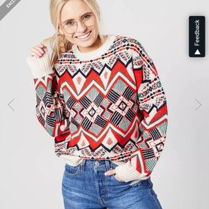 COPY - Gilded Intent Jacquard Geo Pattern Sweater med NWOT STUNNING 😍
